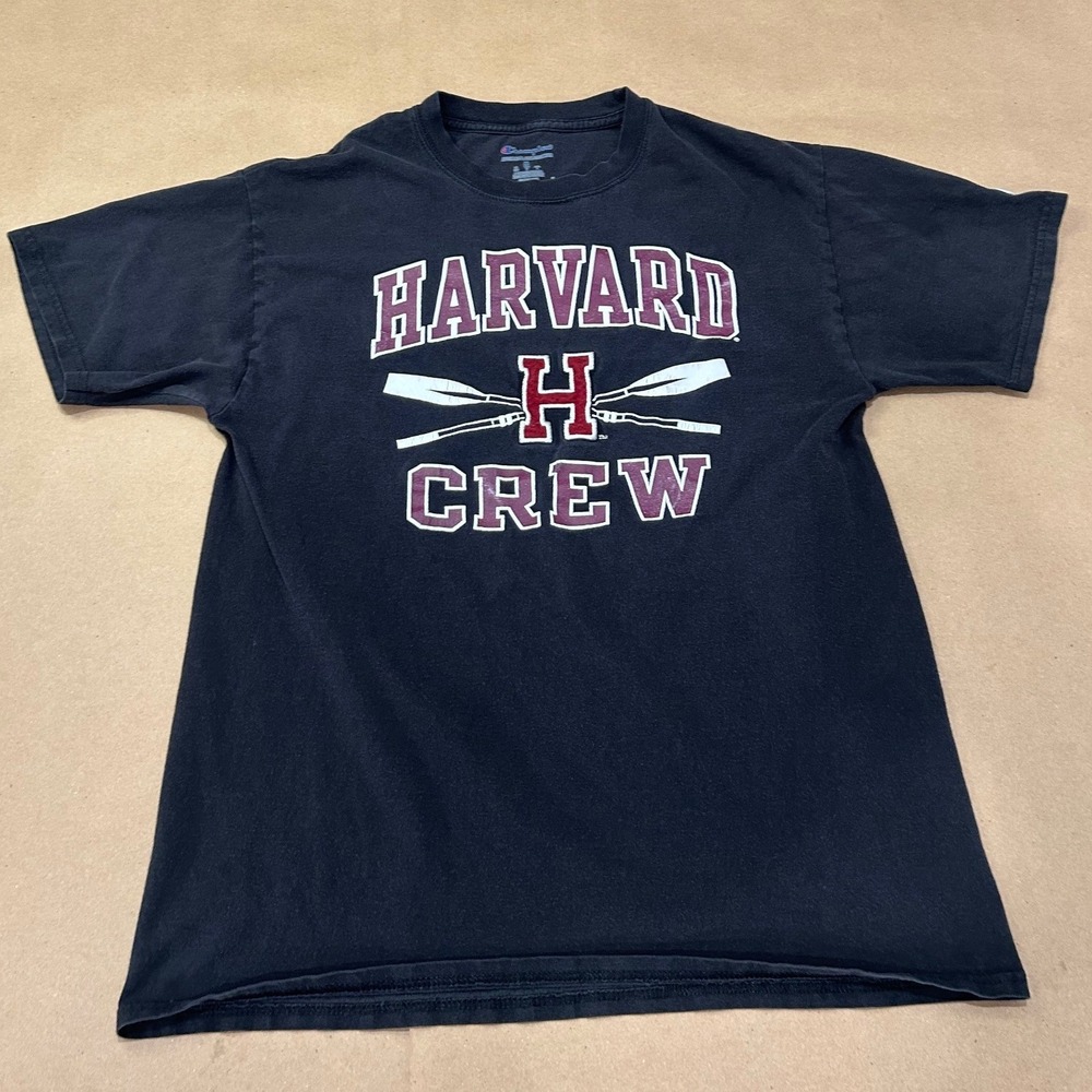 Champion Black Harvard Crew‎ T-Shirt Mens Size Medium